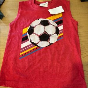 Bottlecap - Red Soccer Graphic Kids Tank Top